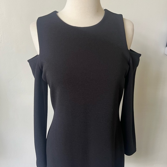 Nordstrom Brand Halogen Black Midi BodyCon Long Sleeve Dress - Picture 3 of 9